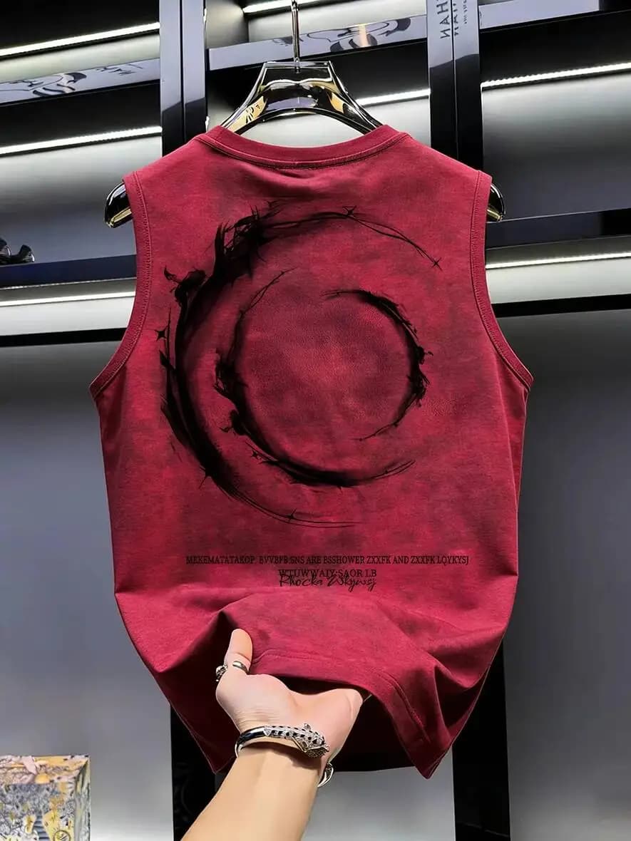 2026 New American Tie Dye Sleeveless Tank Top, Unisex Trendy Casual Versatile Sports Tee Soft Loose Summer Vest Daily Street