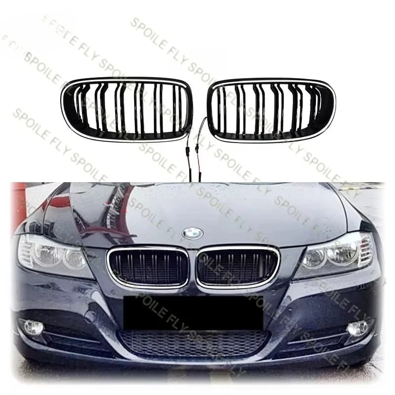 Front Inlet Kidney LED Grille Racing Light Grill Lamp Grills Body Kit For BMW E90 E91 3 Series 325i 320i 330i 335i 2009 To 2012