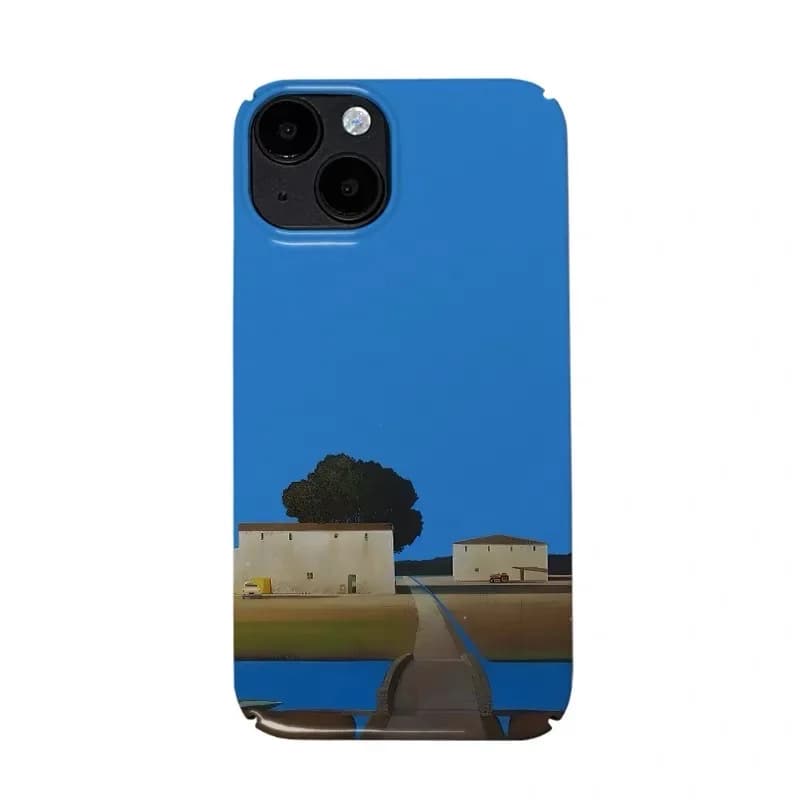 Ins Blue Dream Cabin Forest Case for IPHONE 17 16 ProMax 15 14 Plus 13 12 MINI 11 PRO 16Plus XR XS MAX SE Acrylic Phone Cover