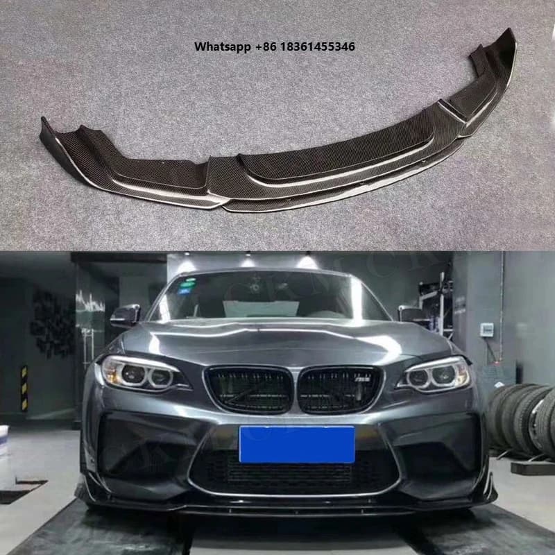 For  M2 2015-2018 Car Front bumper Lip Spoiler Car Styling Body Kits Carbon Fiber  2 Series F87