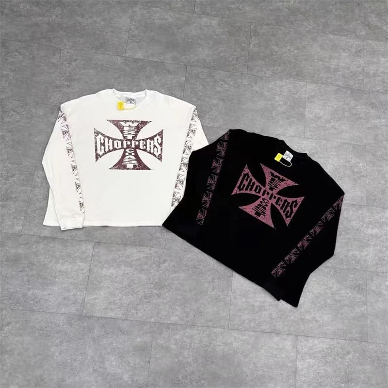 Oversized Casual Men's Women's West Coast Choppers Long-Sleeve T-Shirt Best Design Printed Apricot Black Waffle Weave T Shirt