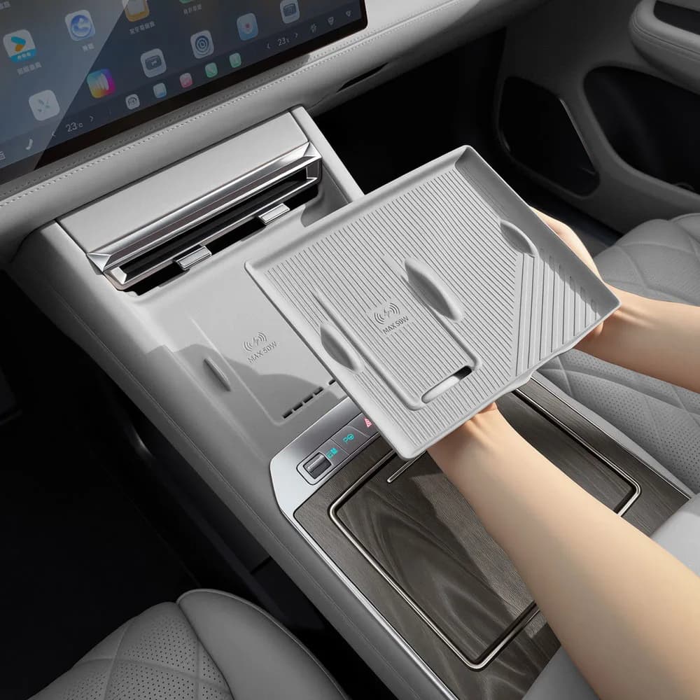 Wireless Charging Silicone Pad For Central Control For BYD Great Tang Da Tang Car Accessories Scratch Resistant And Dust