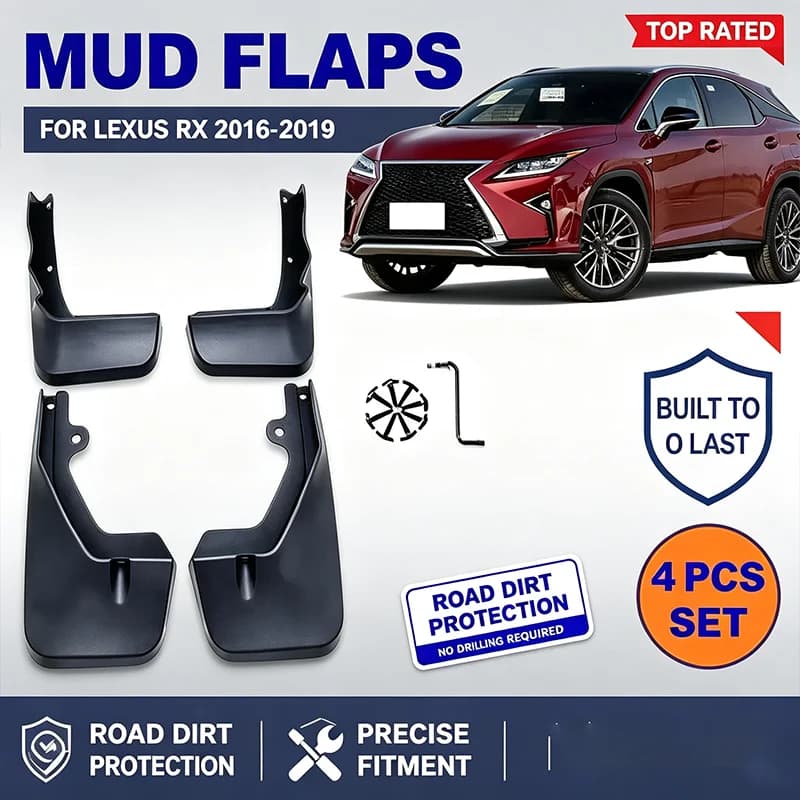 For LEXUS RX 2016-2019 4PCS Mud Flaps Splash Guards Front Rear Wheel Fender Mudguards Car Exterior Protection Accessories