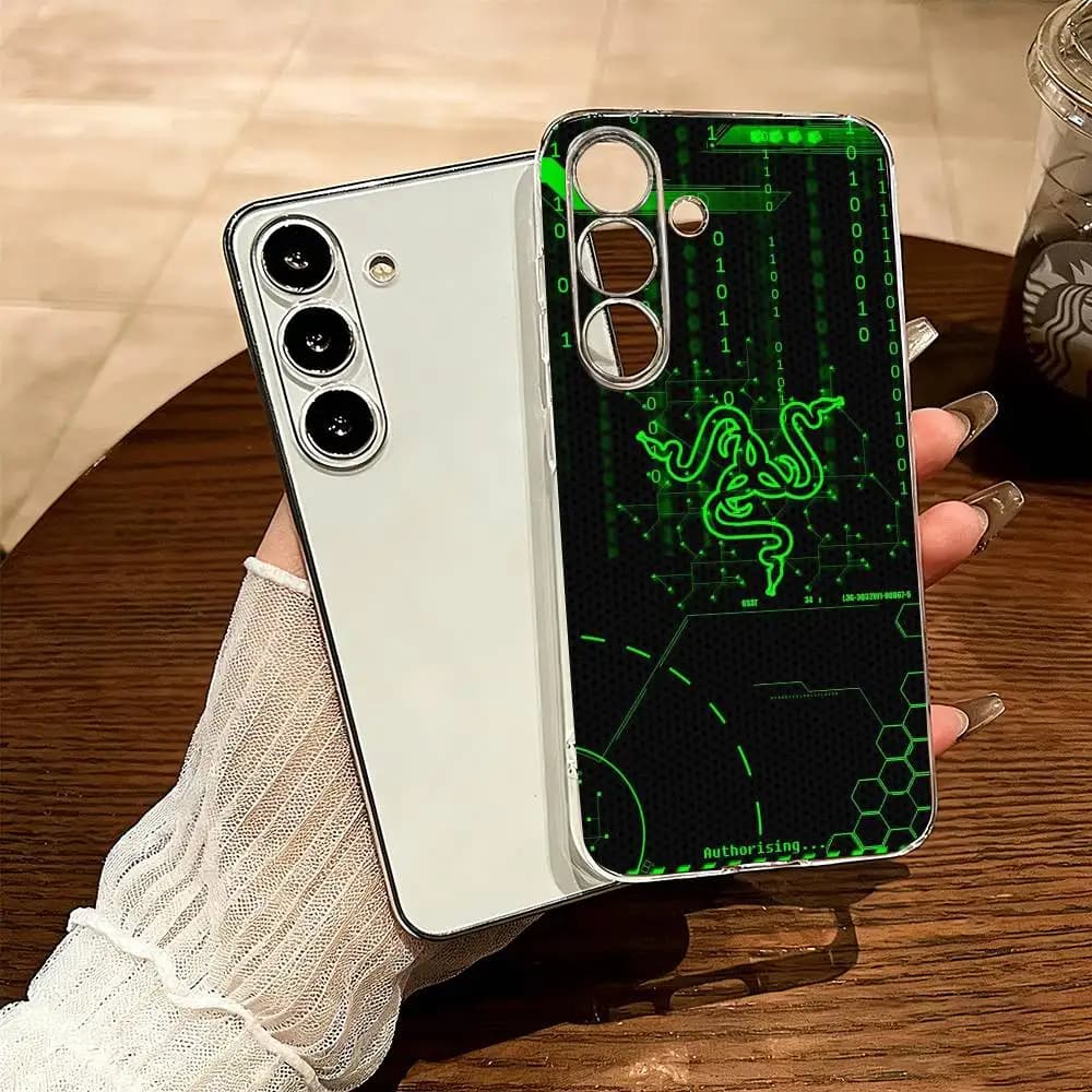 RAZER-r Logo Game Snake Cartoon Phone Case For SamsungA10,12,20,21S,30,31,40,50,51,52,70,71 Transparent Cover