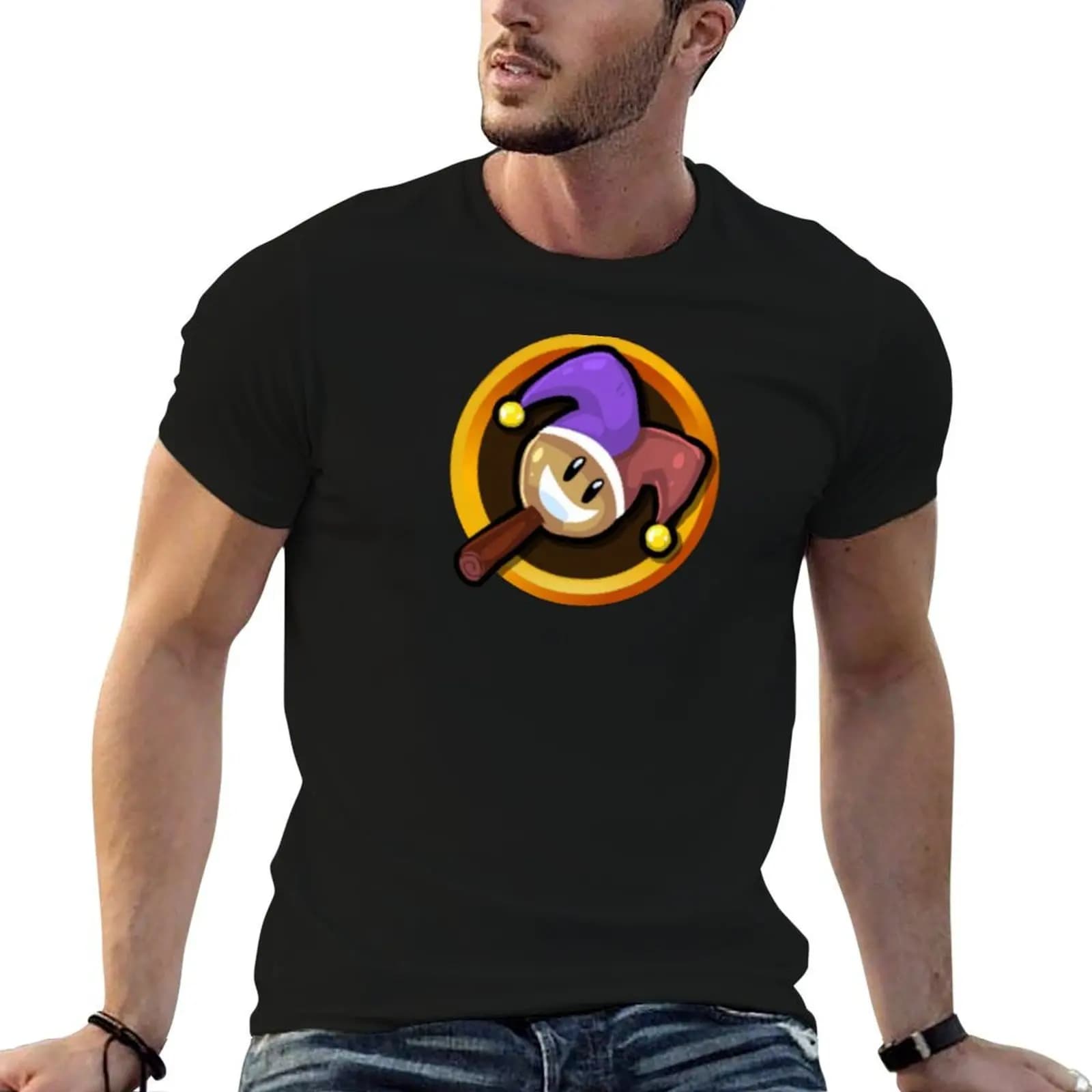 Town Of Salem Jester T-Shirt plus sizes blacks Men's cotton t-shirt