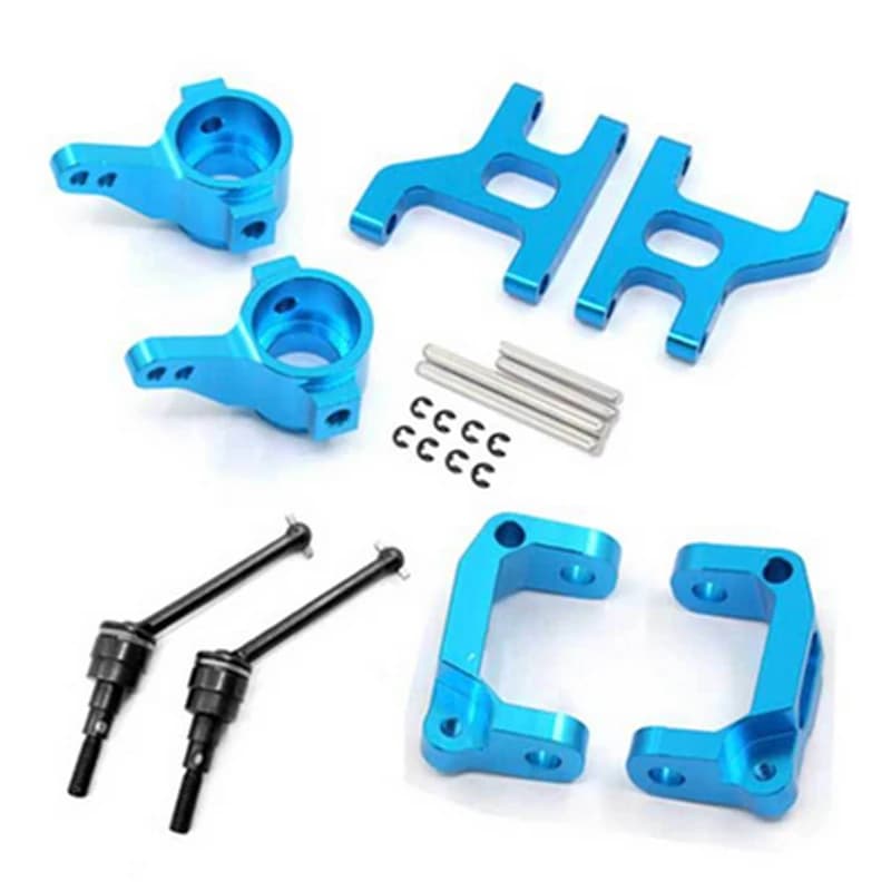 【Hot】Aluminum Front Swing Arm+Joint Knuckle Arm+Drive Swing Shaft+Hub Carrier Base C Set for 1/10   CC01 TA02 TA03 RC Car