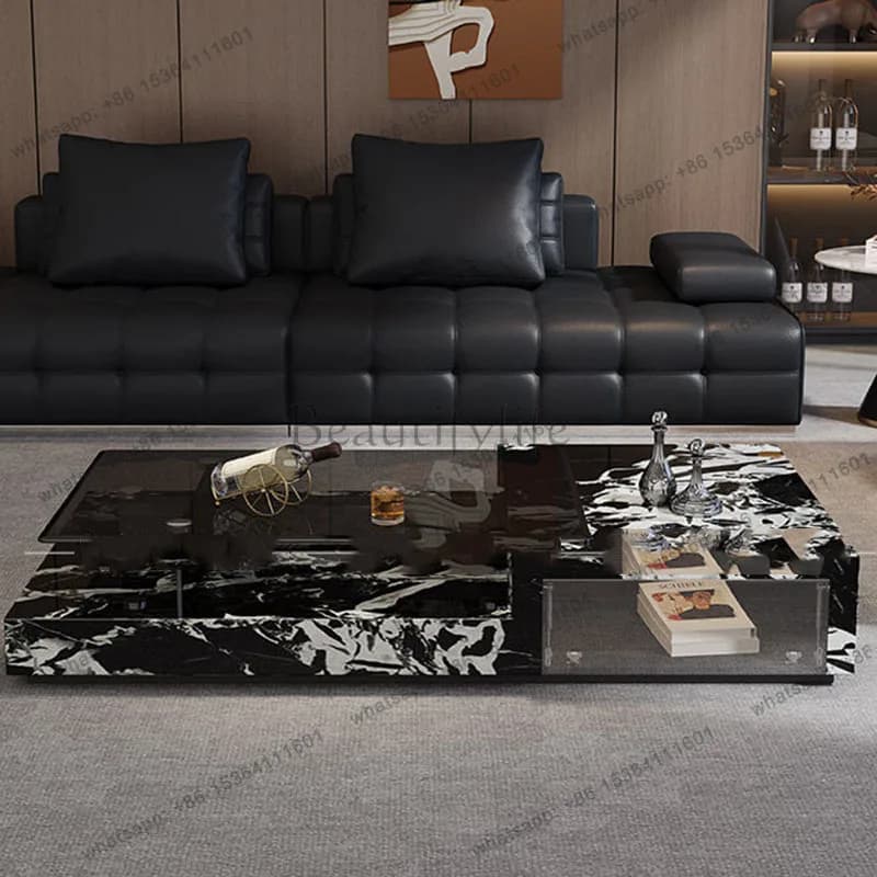 LSGlass Luxury Side Table Decoration Modern Living Room Designer Simple Coffee Table Unique Minimalist Meubles Salon Furniture