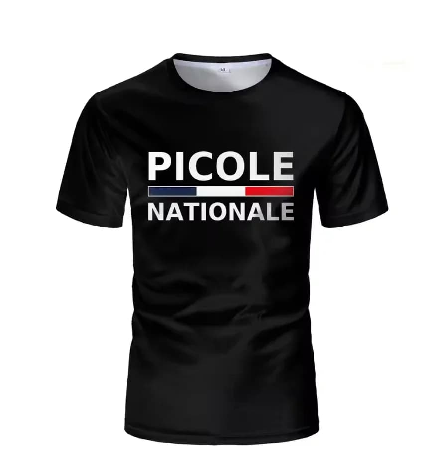 Picole national T-shirt loose men's 3D printed T-shirt national Picole T-shirt humorous Homme T-shirt classical top
