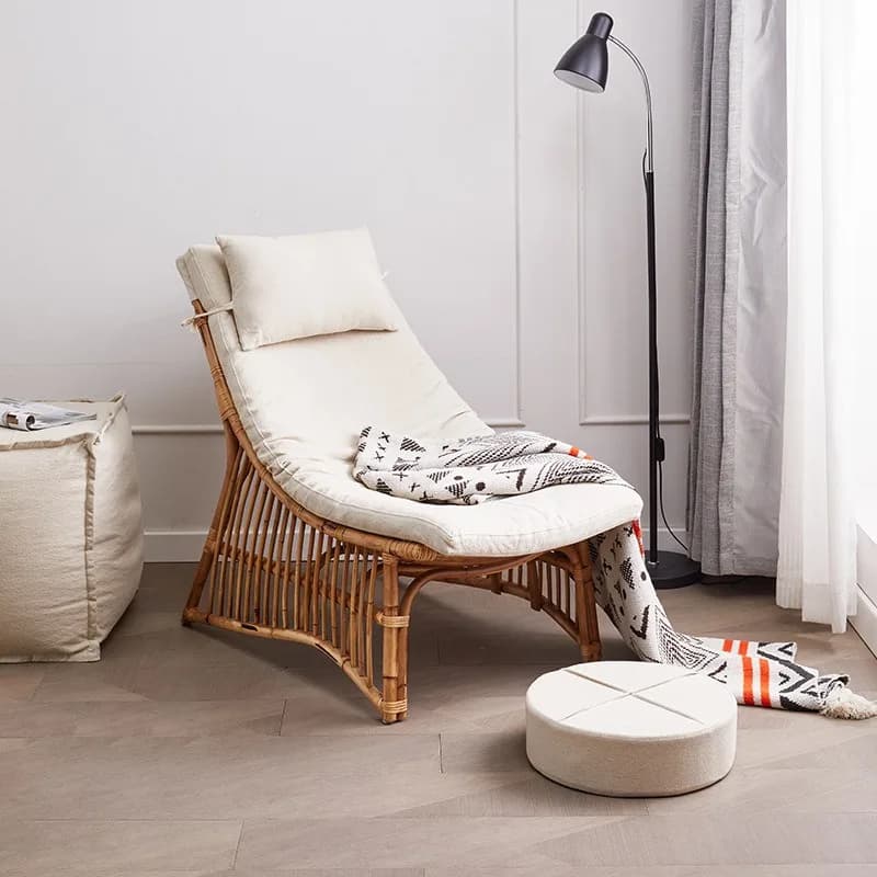 Nordic designer casual Indonesian plant rattan chair wabi-sabi wind B & B balcony single sofa chair