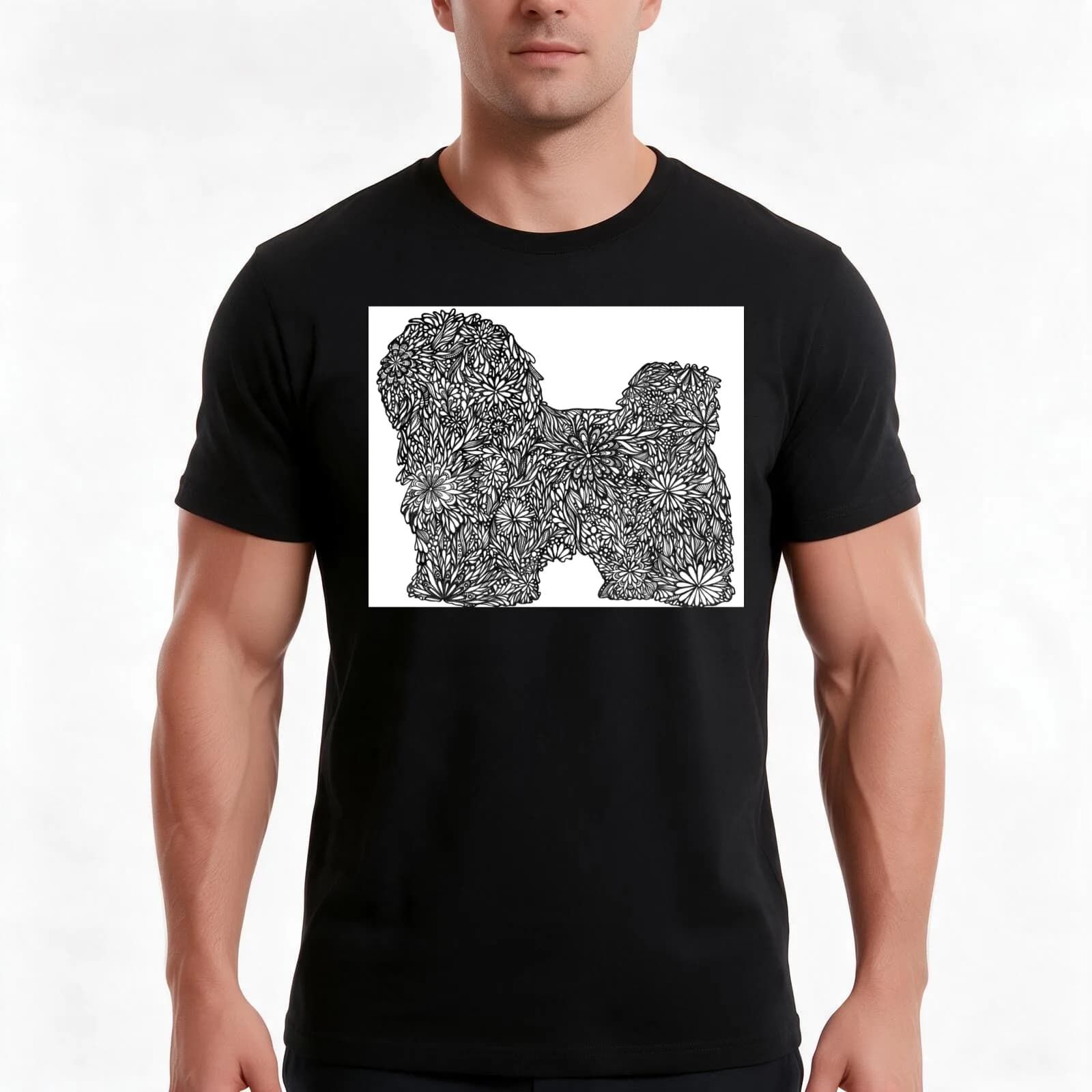 Havanese- Part of the Doodle Dog Collection T-Shirt, Summer Casual Cotton Tee, Oversized Streetwear Tops, Vintage Graphic Print