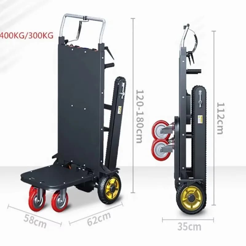 400kg Steel Electric Folding Hand Climbing Liftkar Stair Climber Trolley Ptable Heavy Du-ty Lifting Dev-ice for Industrial Use