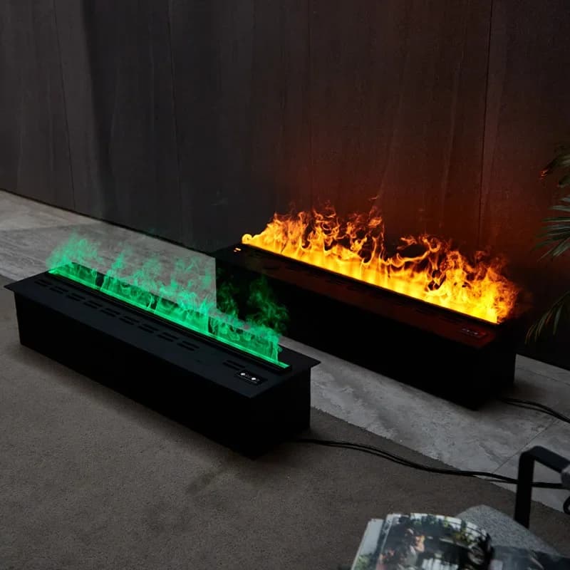 Faux Decorative Flame Light Emitting Diode Decorative Steam Fireplace Embedded 3D Water Vapor Electric Fireplace