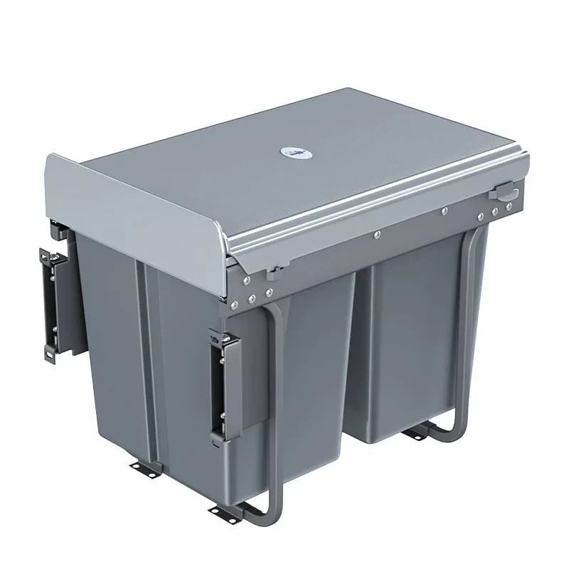 Kitchen embedded trash can large large capacity high-end light luxury cabinet with lid drying and wet classification
