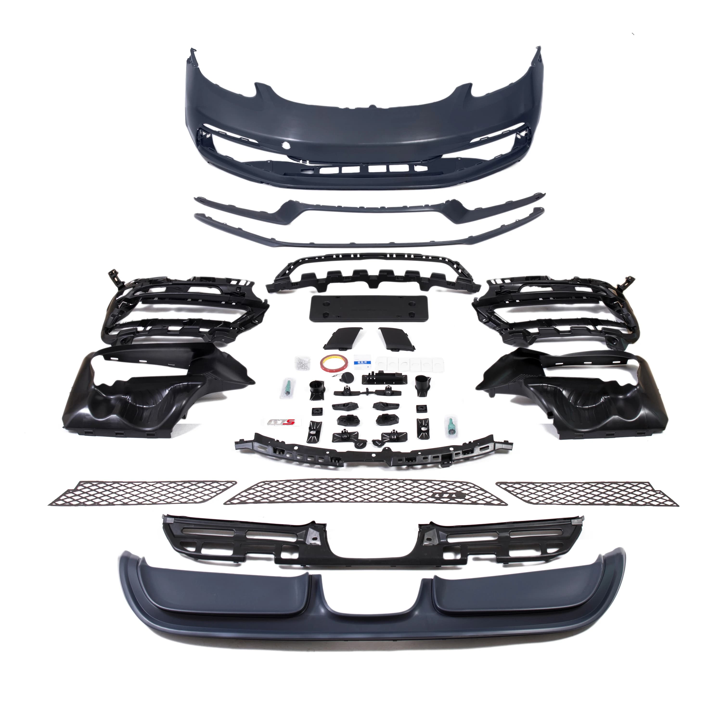 KM  Body Kit for 2017-up  Cayman Boxster 718 Upgrade GTS Sport Design Spyder Bumper Body Kits Rear Diffuser