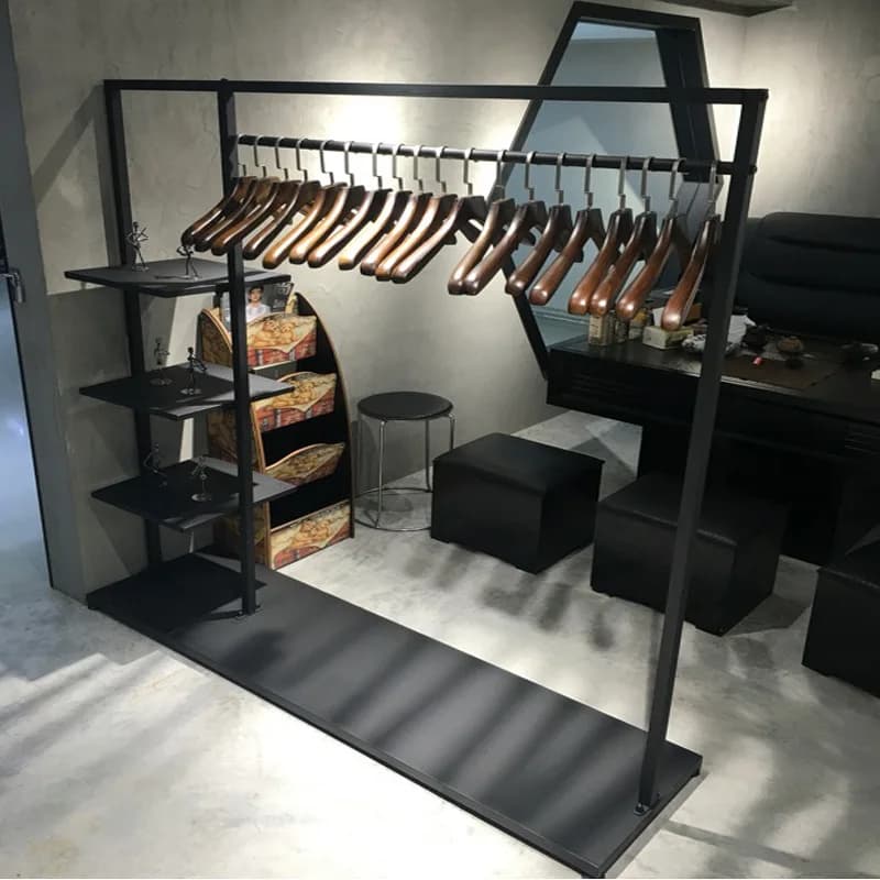 Clothing Display Rack Floor Hanger Clothing Store Hanging Hanger Children's Clothing Wrought Iron Shelf Women's Clothing