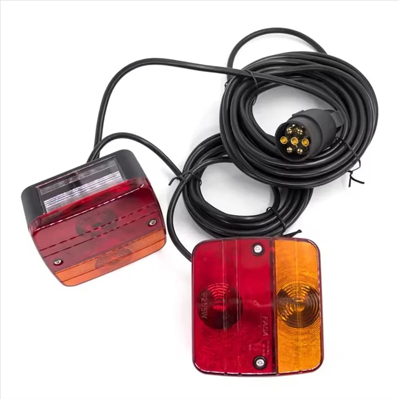 NEW-1 Juego  luces traseras universales  12V, luz trasera  remolque, 10M, LED, remolque, lámpara  freno  7 pines, placa  matrícu
