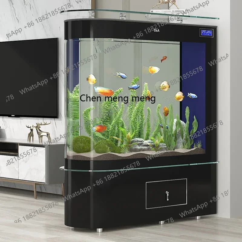 2003Bullet Side Filter Fish Tank Living Room Partition Screens Large Floor Intelligent Ecological Bottom Filter Aquarium