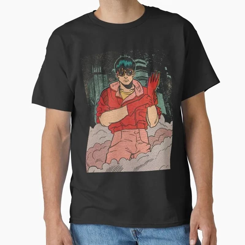 Akira Cyberpunk City Explosion Gift T‑Shirt Katsuhiro Otomo Retro Manga Shotaro Kaneda Neo‑Tokyo Anime Print Short Sleeve Tops