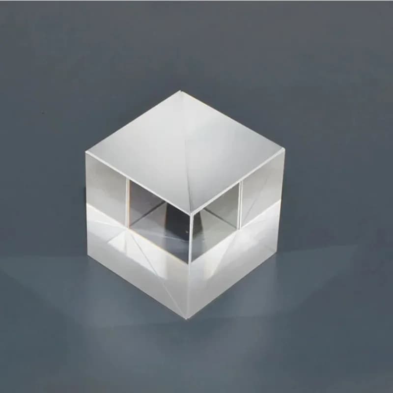 1PCS Optical Glass Cube Dichroic Dispersion Beam Splitter Prism Splitting Ratio 50:50 for Spectrometer Experiment Prism