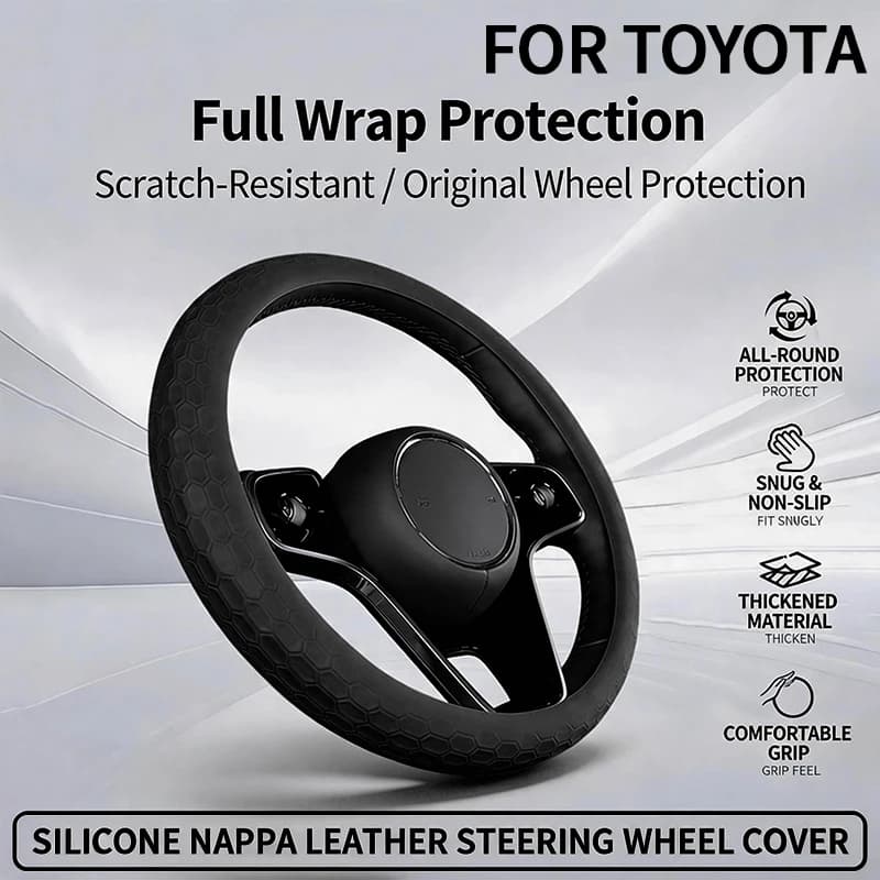 Car Steering Wheel Cover, Round Steering Wheel Cover, Wear-Resistant Steering Wheel Cover, Suitable for Toyota Round Steering Wheel Models