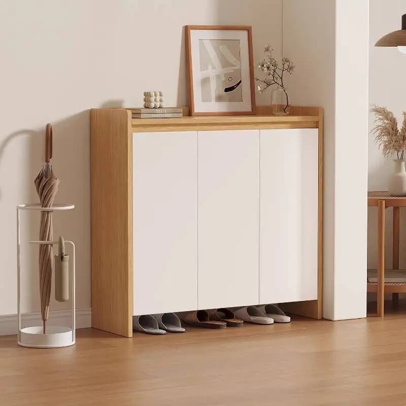 Retro Display Shoe Cabinets Coffee Wood Table Kitchen Shoe Cabinets Sideboard Salon Organizador De Zapatos Furniture