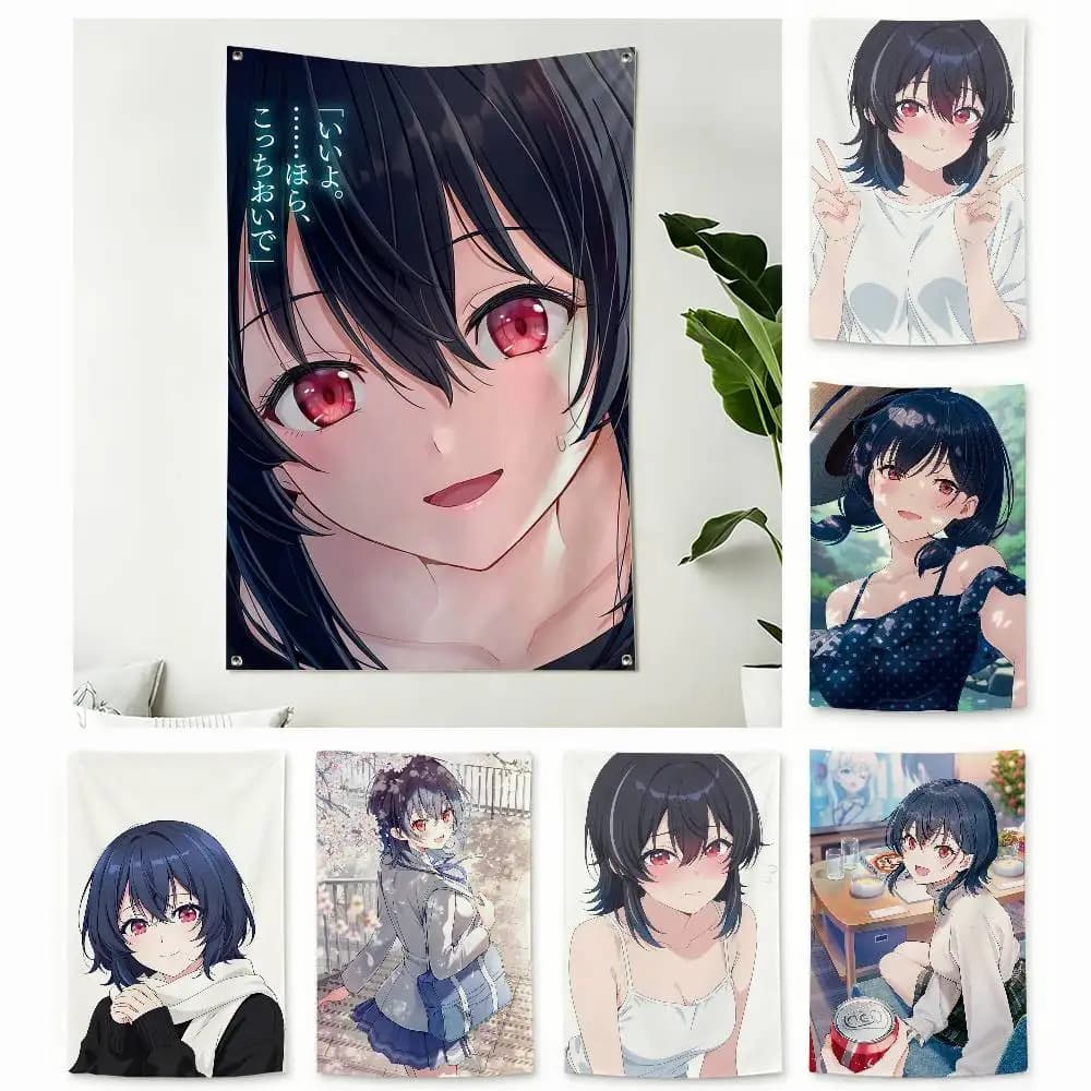 The Second Prettiest Girl A-Asanagi U-Umi  Home Decor Wall Hanging Vertical Flags Indoor Outdoor