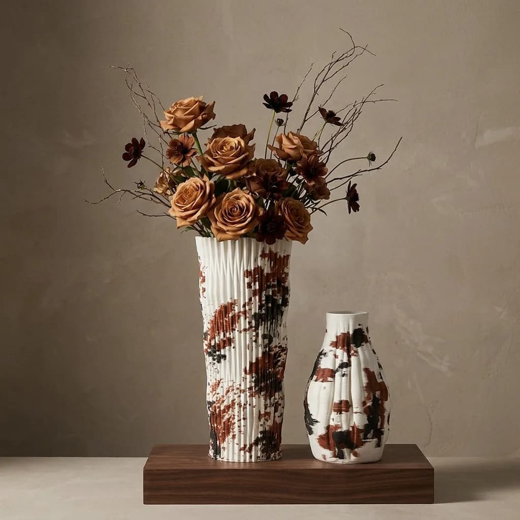 DSA3 ceramic vase sales department model room flower arrangement decoration simple hand-painted living room ornament