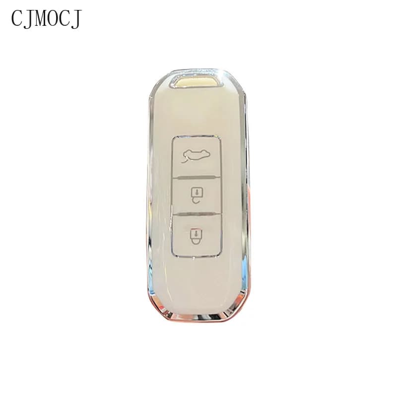 Premium TPU Key Case with Keychain for Baojun 560, 530, 510, E100, 730, 310W, E200 - Protective Key Cover for Men and Women