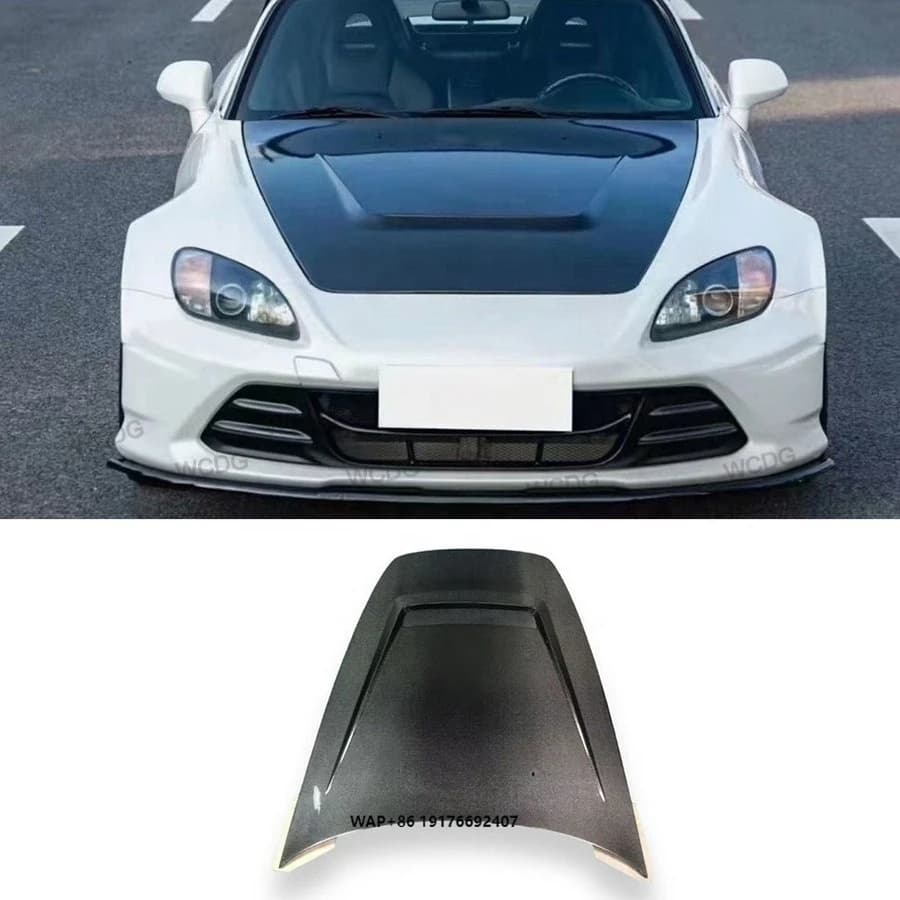 TM Style Front Hood forHonda S2000 AP1 AP2 2000-2008 Carbon Fibre Front Air Vented Hood Engine Hood Cover Car Parts