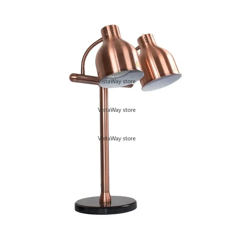 Food heat preservation lamp buffet catering barbecue lamp double-headed marble heat preservation table food heating lamp