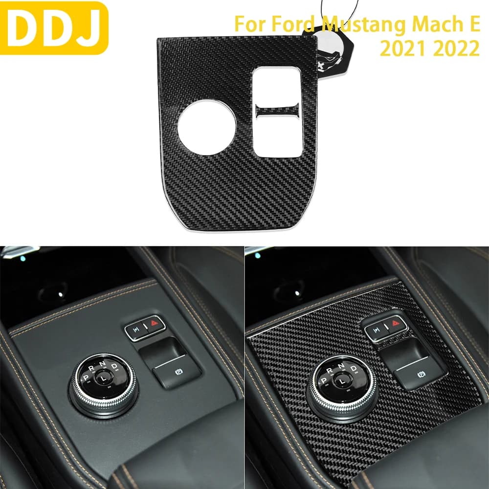 For Ford Mustang Mach E 2021 2022 Car Accessories Auto Interior Gear Panel Trim Sticker Modification Decoration