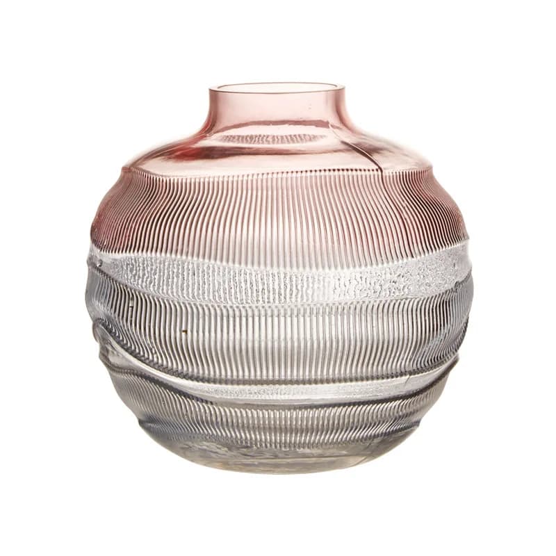 LH Water Ripple Gradient Glass Vase Home Indoor Desktop Model Room Decoration