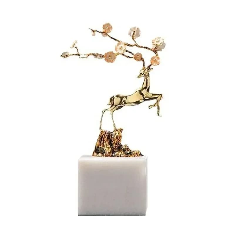 Alloy deer ornament sika deer creative modern living room TV cabinet wine cabinet entrance decoration