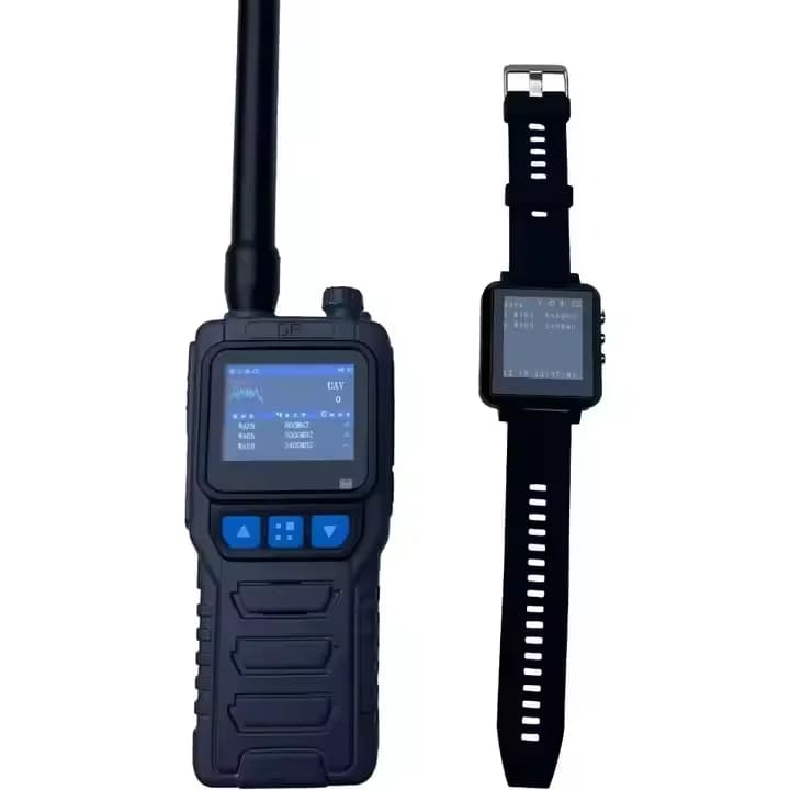 Handheld Security Drone Alarm System Detector with Wristband Watch RF Shields Remote Control Sound & Light Detection