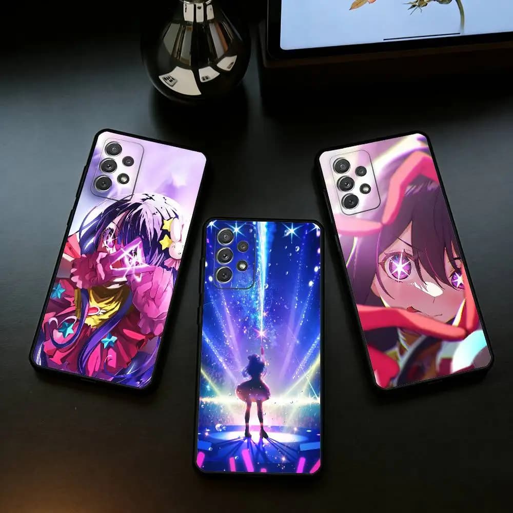 Oshi NO-KO  Soft Silicone Black Cover Phone Case For Samsung Galaxy A73,A72,A71,A70,A53,A52,A51