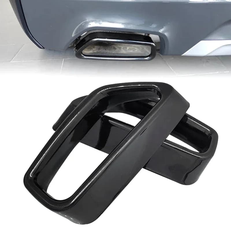Car Rear Exhaust Muffler Pipe Trim Cover Exhaust Tail Throat Protetive Frame Fits for BMW 5 Series Auto Styling Accessories