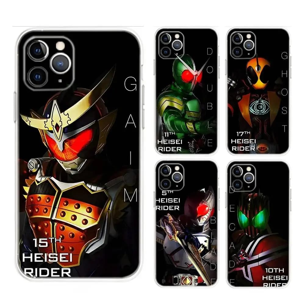 Masked Rider Kamen Rider For iPhone 17,16,15,14,13,12,11 Plus,Pro,Max,XR,XS,X,7,8 Plus,SE,Mini Transparent Thin Phone Case