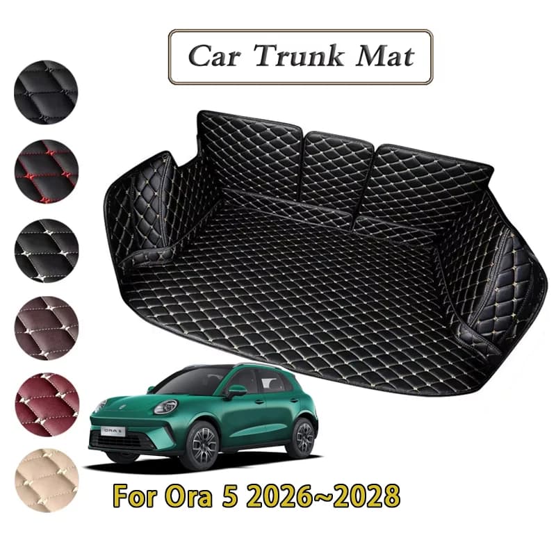 Car Trunk Mats For GWM Ora 5 EV 2026 2027 2028 5seat Waterproof Dirt-resistant Fully Mats Rear Cargo Tray Auto Accessories