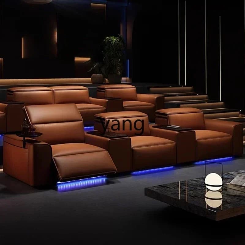 LHItalian leather living room audio and video room function villa video hall double home theater seat