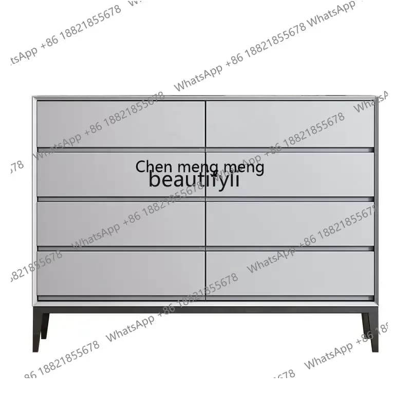 D178 Y Italian Stone Plate Eight Spares Cabinet Solid Wood Modern Minimalist  Bedroom Storage Sideboard Cabinet Wall Storage Cab