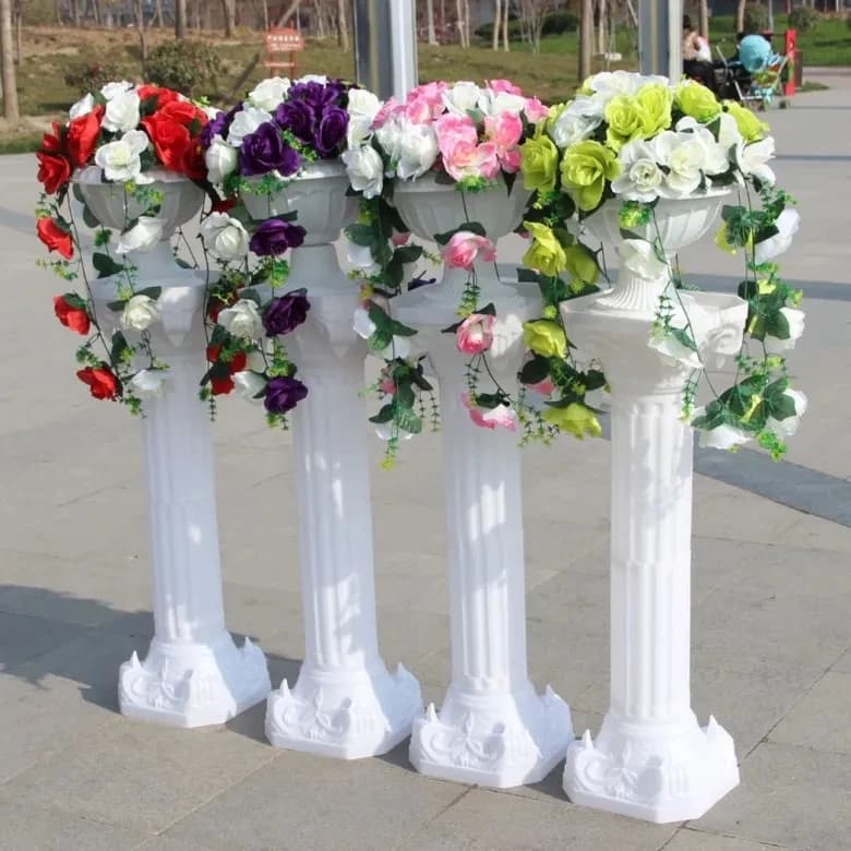 4PCS Luxury Design Wedding Decoration Centerpieces LED Roman Column Road Cited Party Holiday Props Pillars