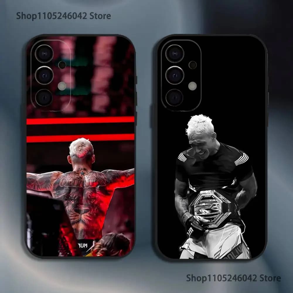 Boxing C-Charles O-Oliveiras Shockproof Phone Case For Samsung S25,S24,S21,S22,S23,S30,Ultra,S20,Plus,Fe,Lite,5G Black Cover