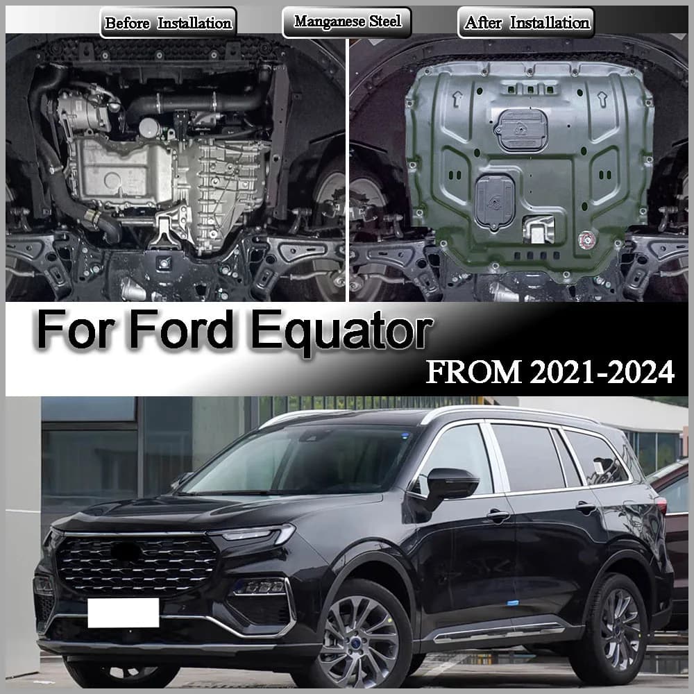 For Ford Equator 2021-2024 2.0T Higher Quality Alloy Under Engine Guard Mudguard Board Splash Shield Mud Fender Plate Panel