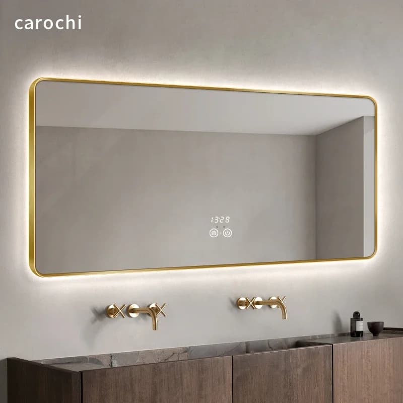 Makeup Hanging Mirror Bathroom Light Wall Art Nordic Aesthetic Long Mirror Cosmetics Portable Smart Spiegel Wand Home Products