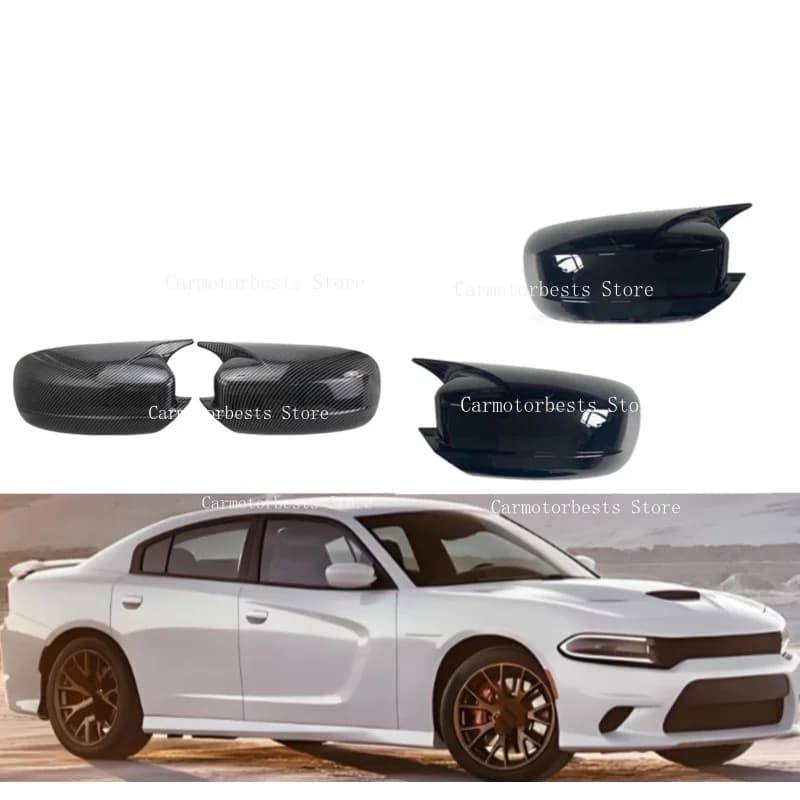 Car Rearview Side Mirror Cover Wing Cap Fit For Dodge Charger for Chrysler 300 200  2011 2013-2021Sticker View Case Trim