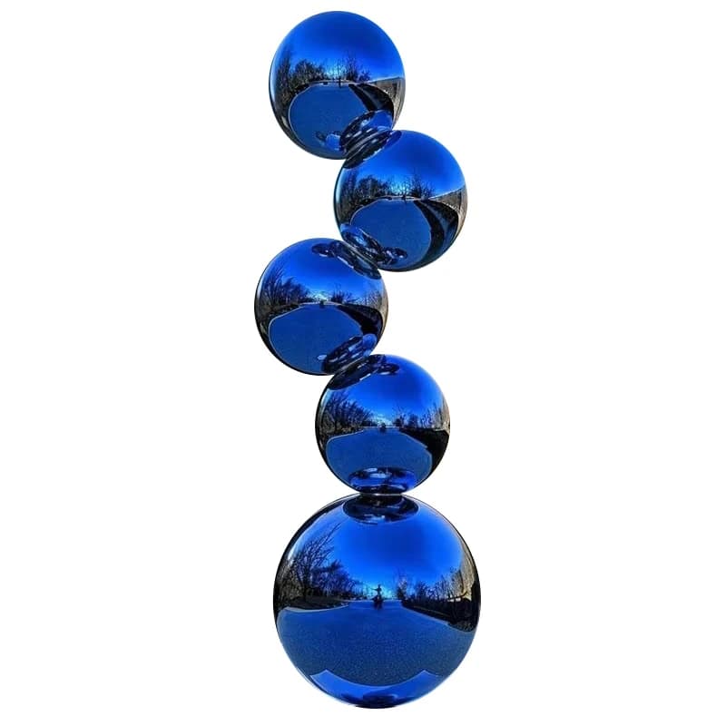 za-Outdoor Garden SS304 Blue Art Ball Sculpture Modern Luxury Wedding Home Decor Art Deco Customizable Design Floor Vase%