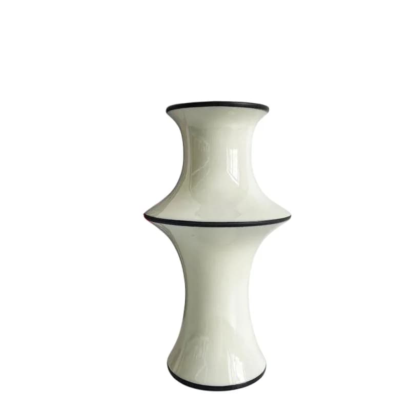 French antique cream color matching ceramic vase living room bedroom model room bamboo flower arrangement ornament