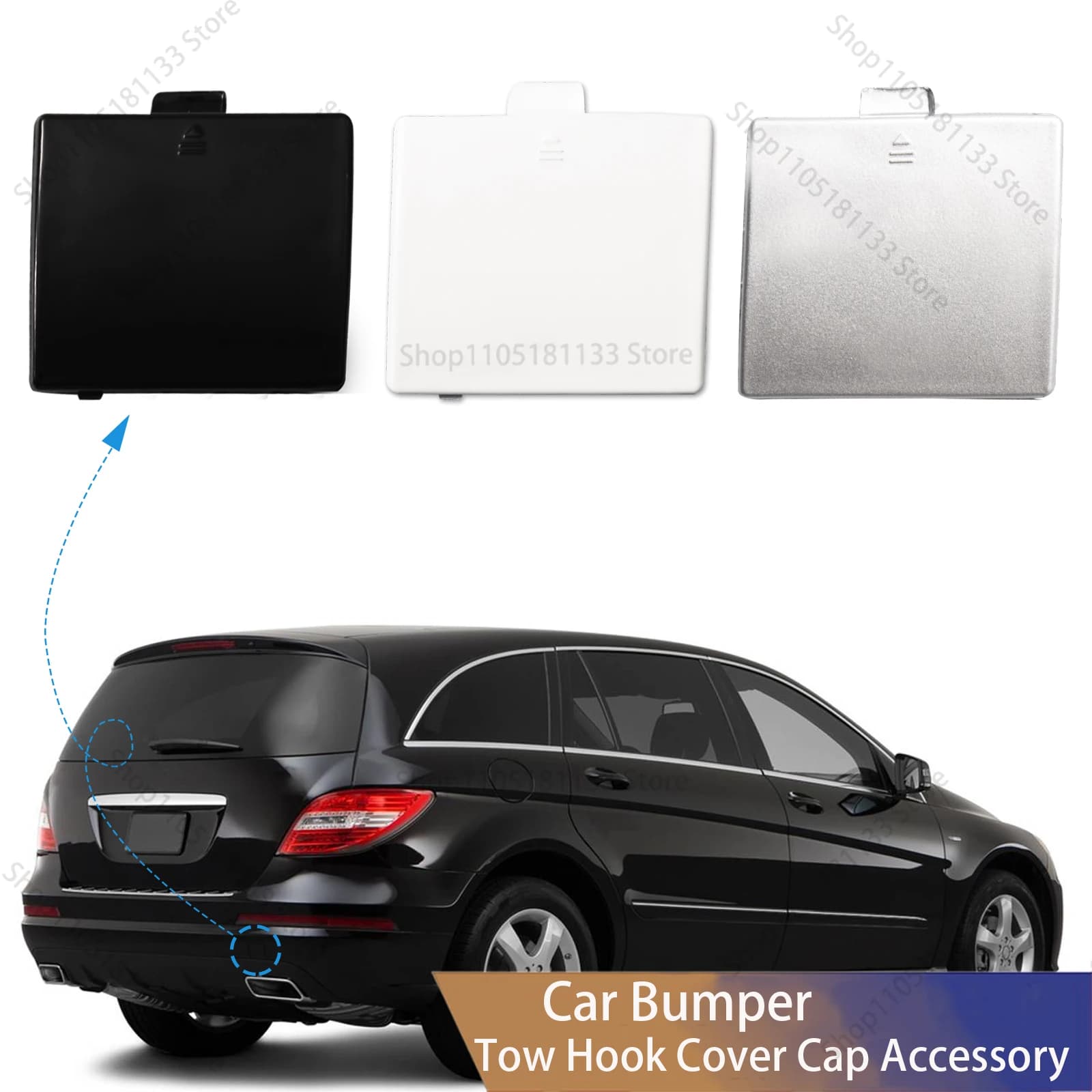 For Mercedes W251 R-Class 2011-2012 Rear Bumper Tow Hook Cover 2518853323 OE Replacement R350 Premium Quality Direct Fit