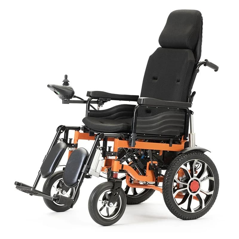 Automatic Leg Lift Carbon Steel Foldable Electric Wheelchair