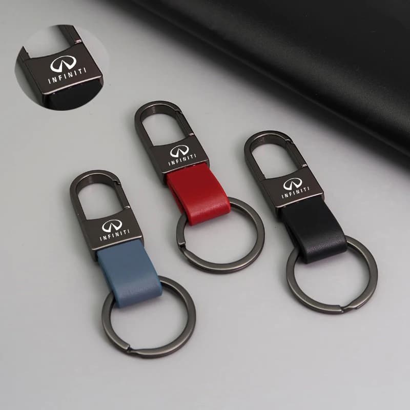 High quality car accessories leather keychain for INFINITI Q50 FX35 G37 G35 QX70 FX45 EX35 Q30 Q70L QX50 QX30 QX60 QX80